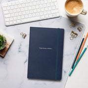 Hardcover bound notebook - Forget the gym, I lift KPI's